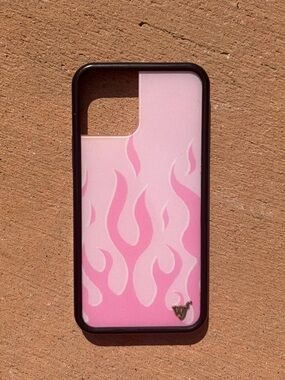 I phone 12 Wildflowers Pink Flame Case